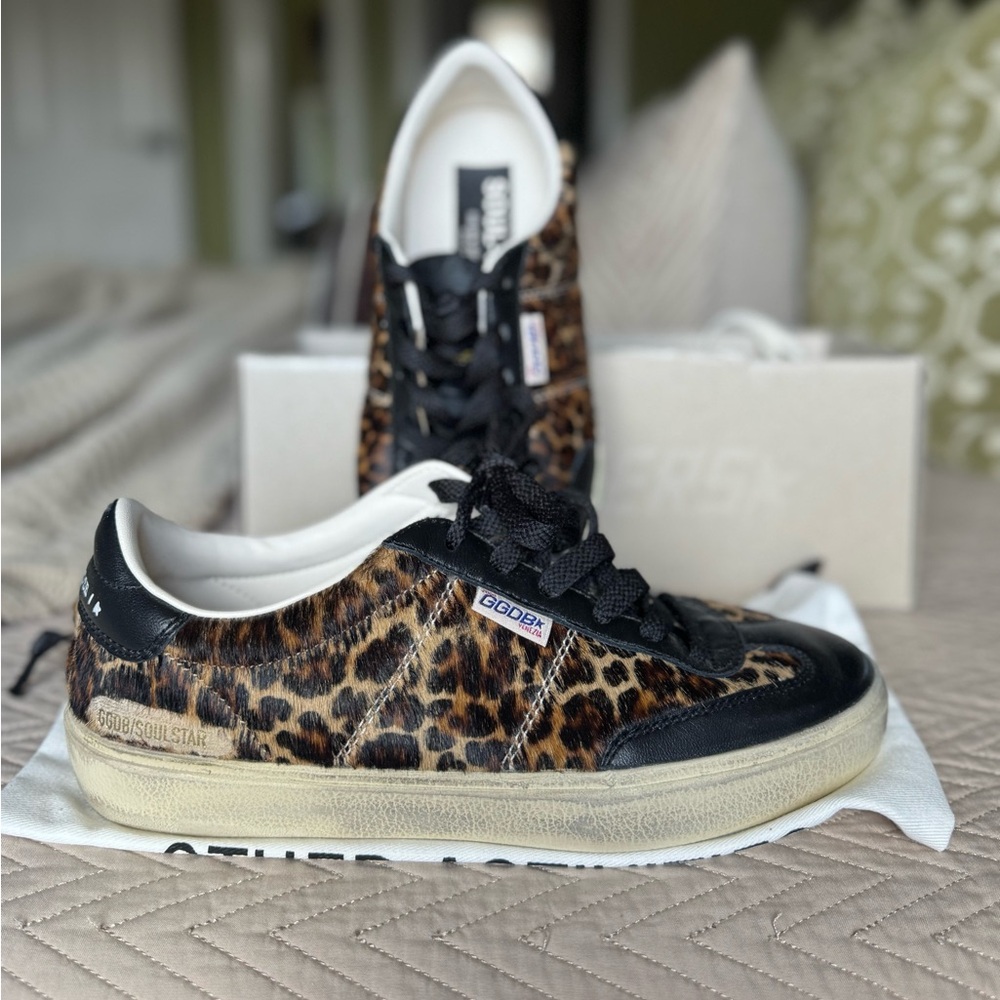 🎉MOVING SALE!!!🎉Golden Goose Soul Star Leopard Sneakers - Picture 7 of 13
